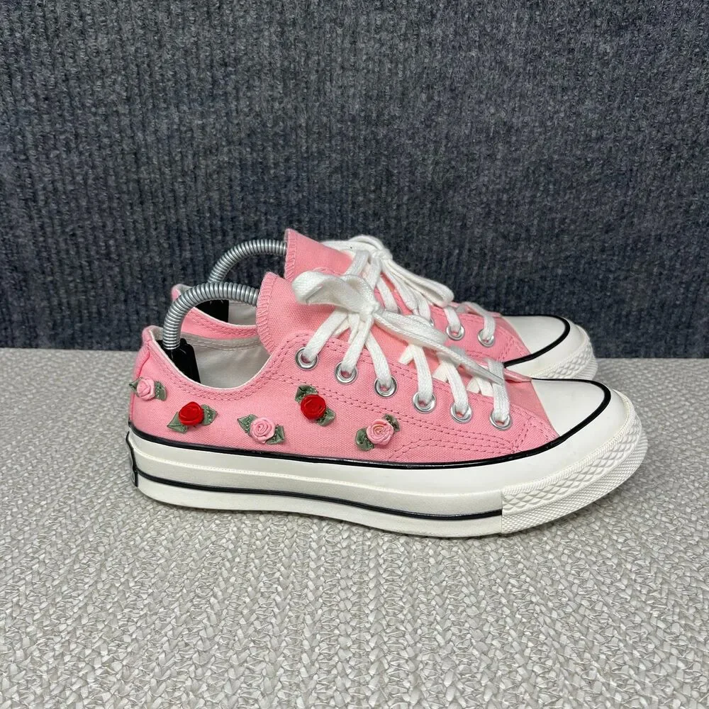 Converse Chuck 70 Low Valentines Day Pink Roses Floral Sneakers Shoes Women’s 7